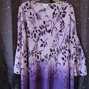 Catherine's 4X (30/32) Purple tunic 3/4 sleeve